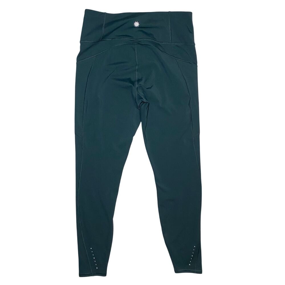 Athleta Green Leggings - Reflective Pockets - Size M